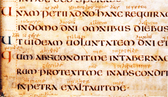 Vespasiaanse Psalter detail